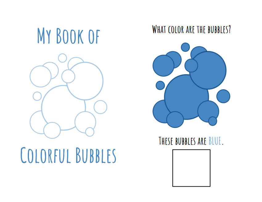 Colorful Bubbles - Adapted Book (Colors)